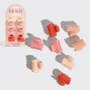 Mini Cloud Clips av återvunnen plast, set om 8 st - Assorterad körsbärsblomma