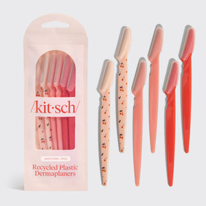 Dermaplaners i återvunnen plast, set om 6 st - Assorted Cherry Blossom