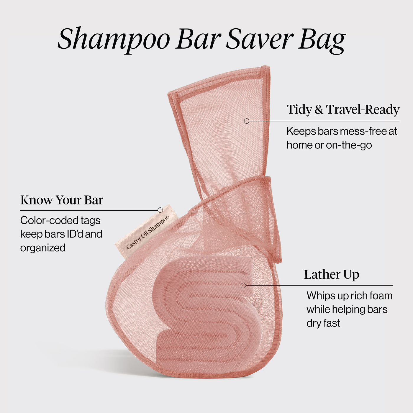 Sacchettino porta shampoo - Olio di ricino