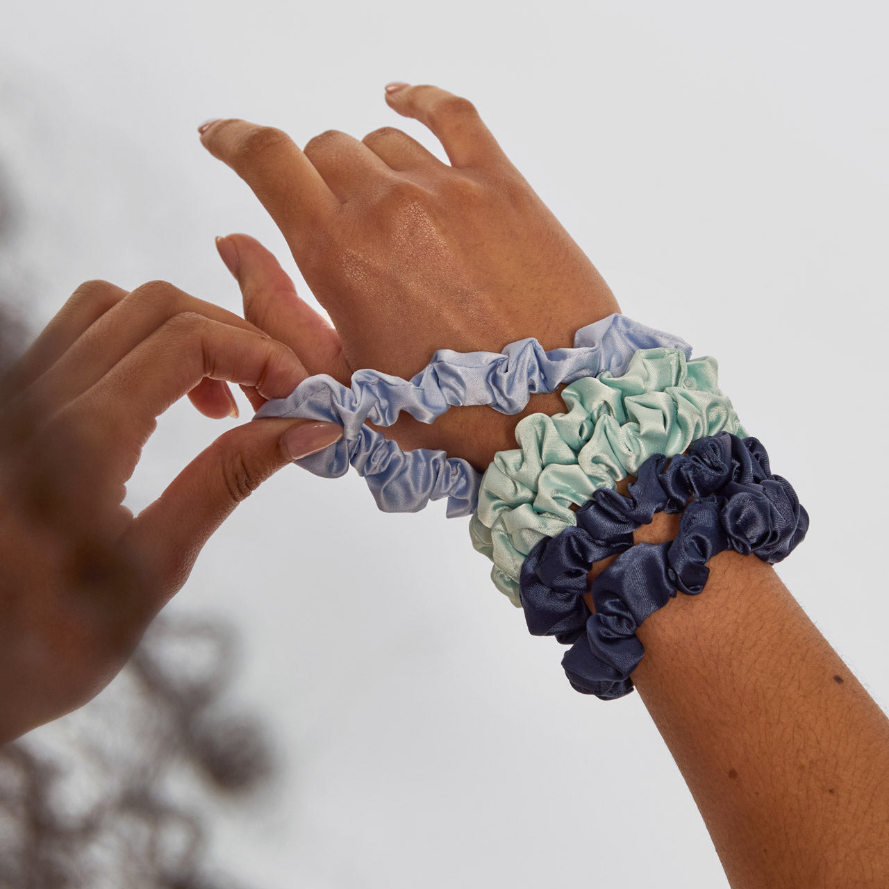Set da 5 pezzi di arricciature in raso - Bouquet da giardino