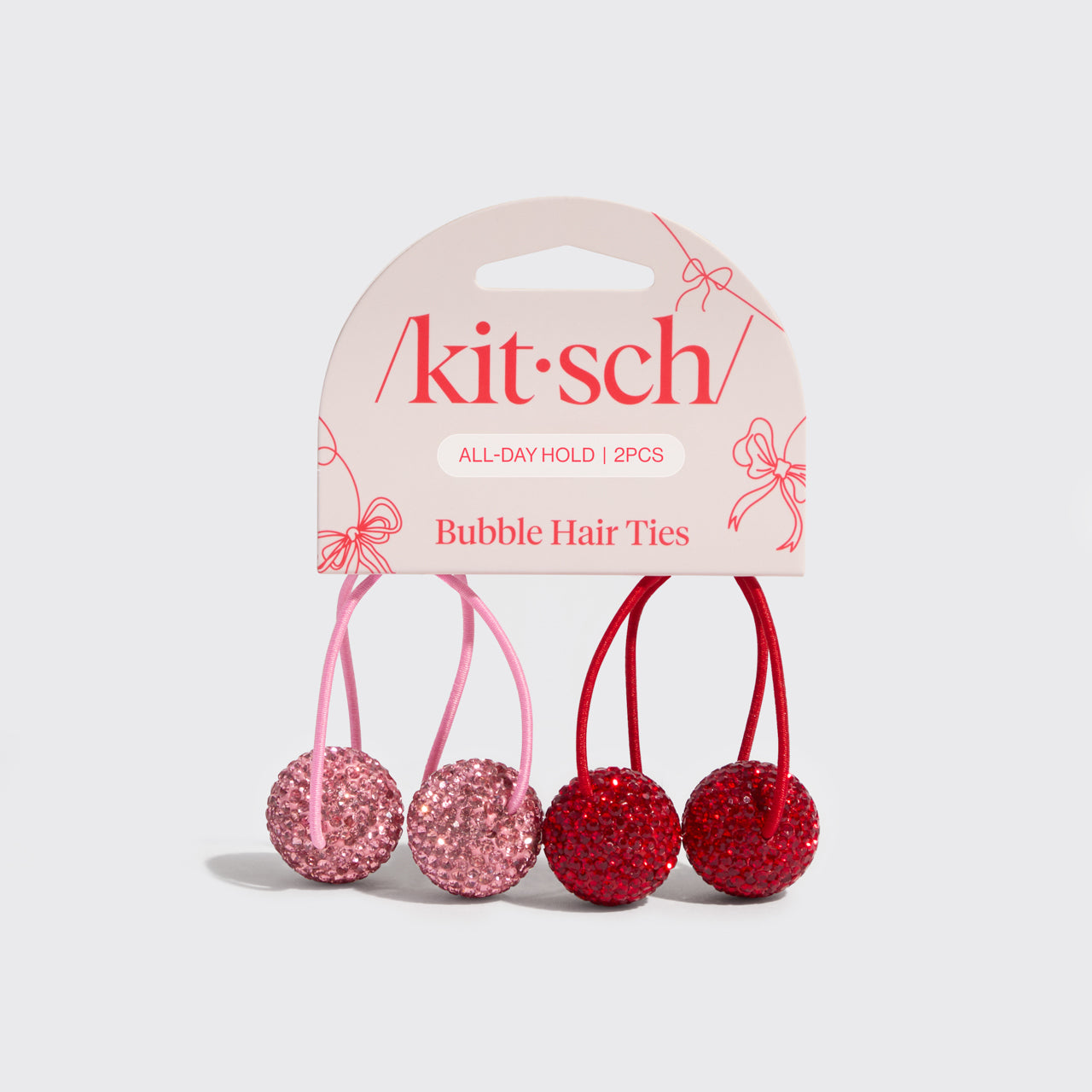 Red & Pink Bubble Hair Ties