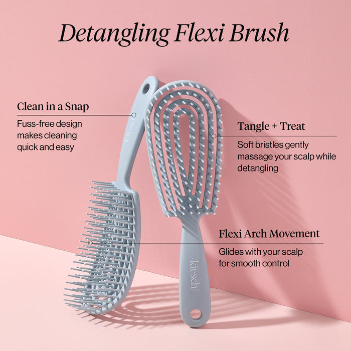 Brosse démêlante flexible bleu brume
