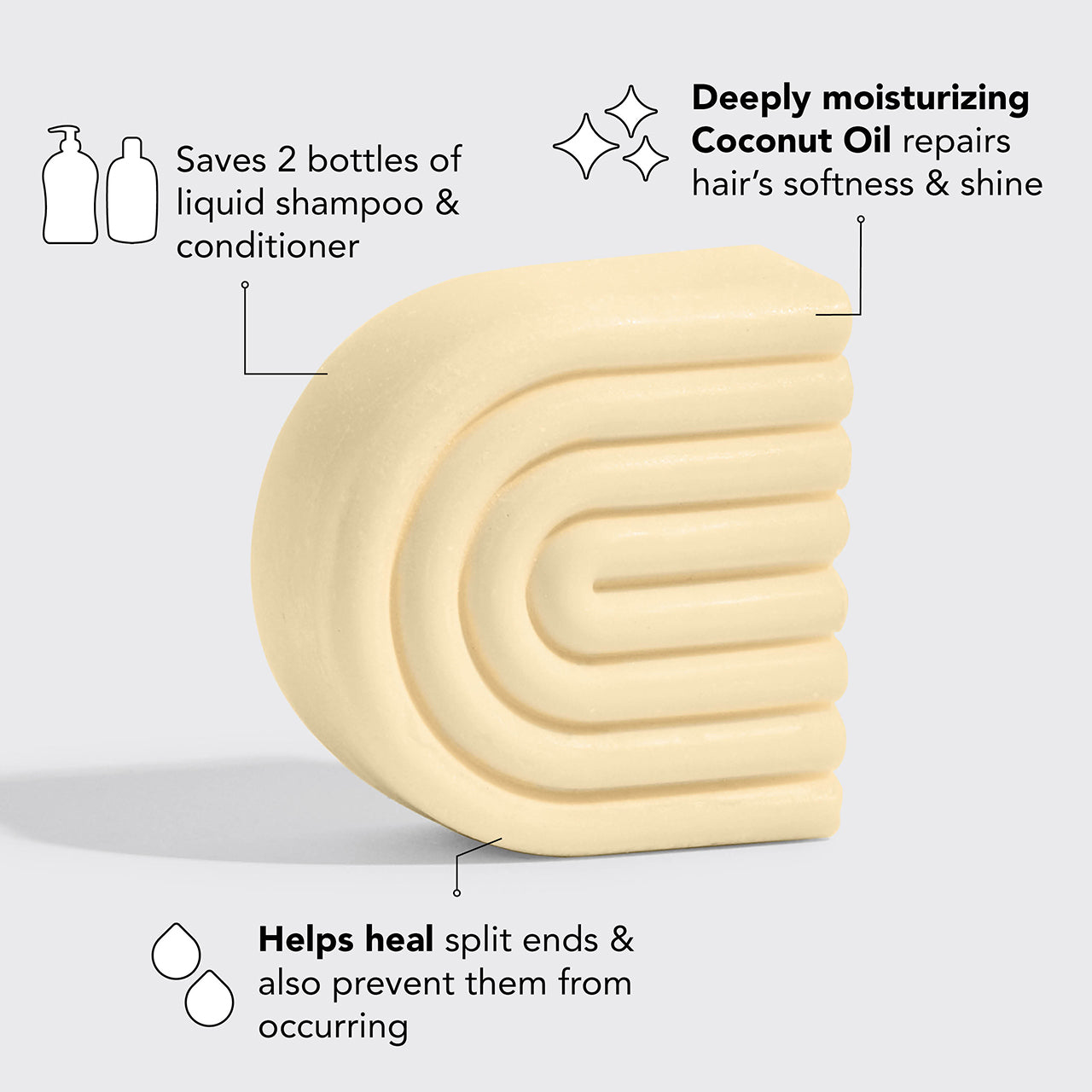 Kokosnussöl Shampoo und Spülung Combo für trockenes, geschädigtes Haar