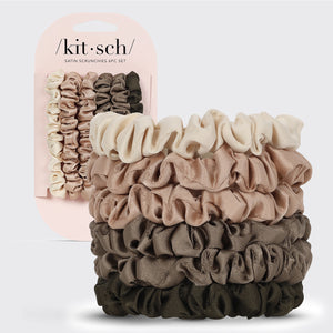 Eukalyptus Ultra Petite Satin-Haargummis 6er-Set
