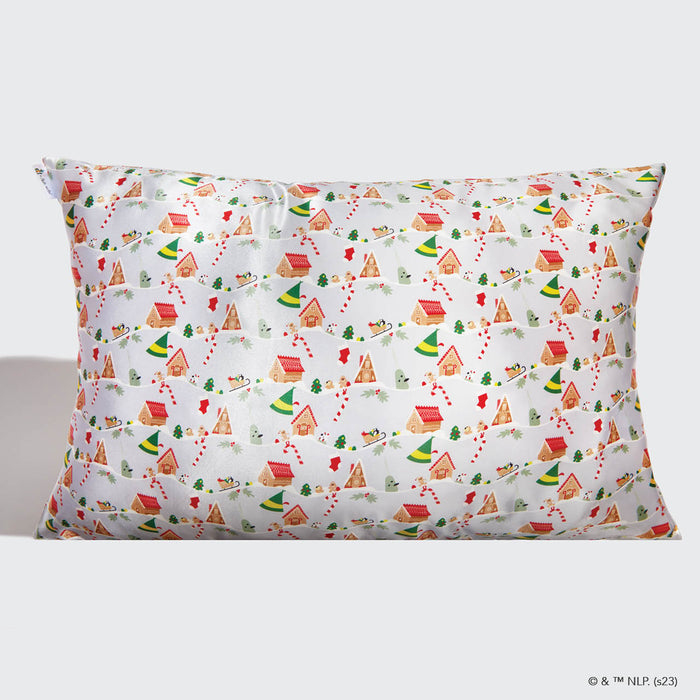 elf x Kitsch Satin-Kissenbezug - Periwinkle Christmas