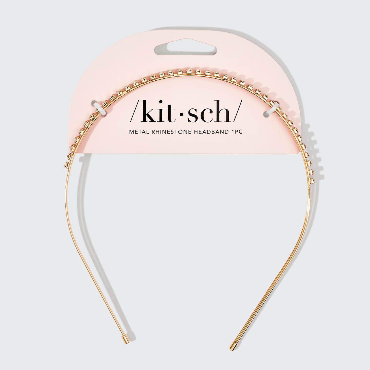 Metalli strassikivi kaksinkertainen otsapanta 1kpl - kultainen