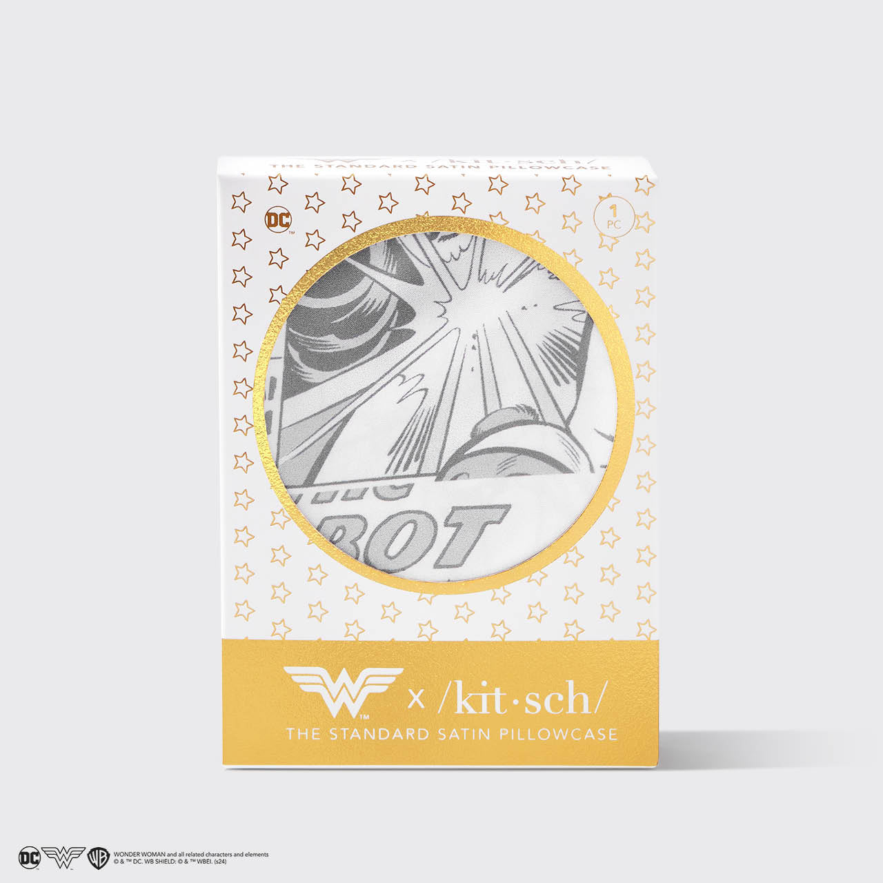 Kitsch x Wonder Woman Federa in raso - Stampa a fumetti
