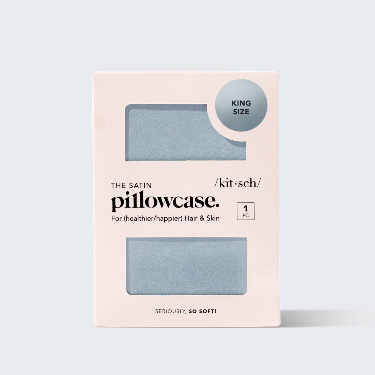 Satin Pillowcase in Haze Blue - King