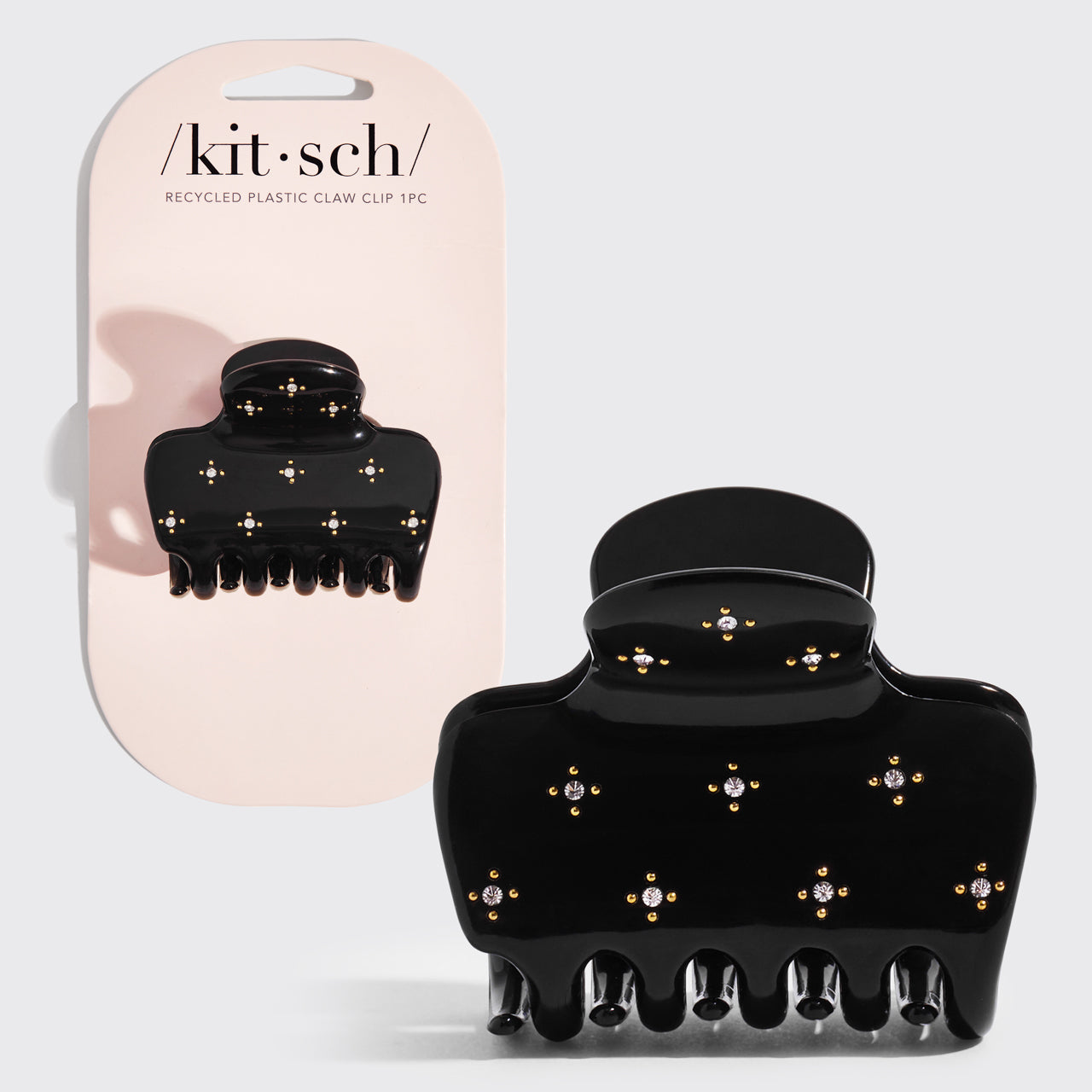 Clip Nuvola con strass - Nero