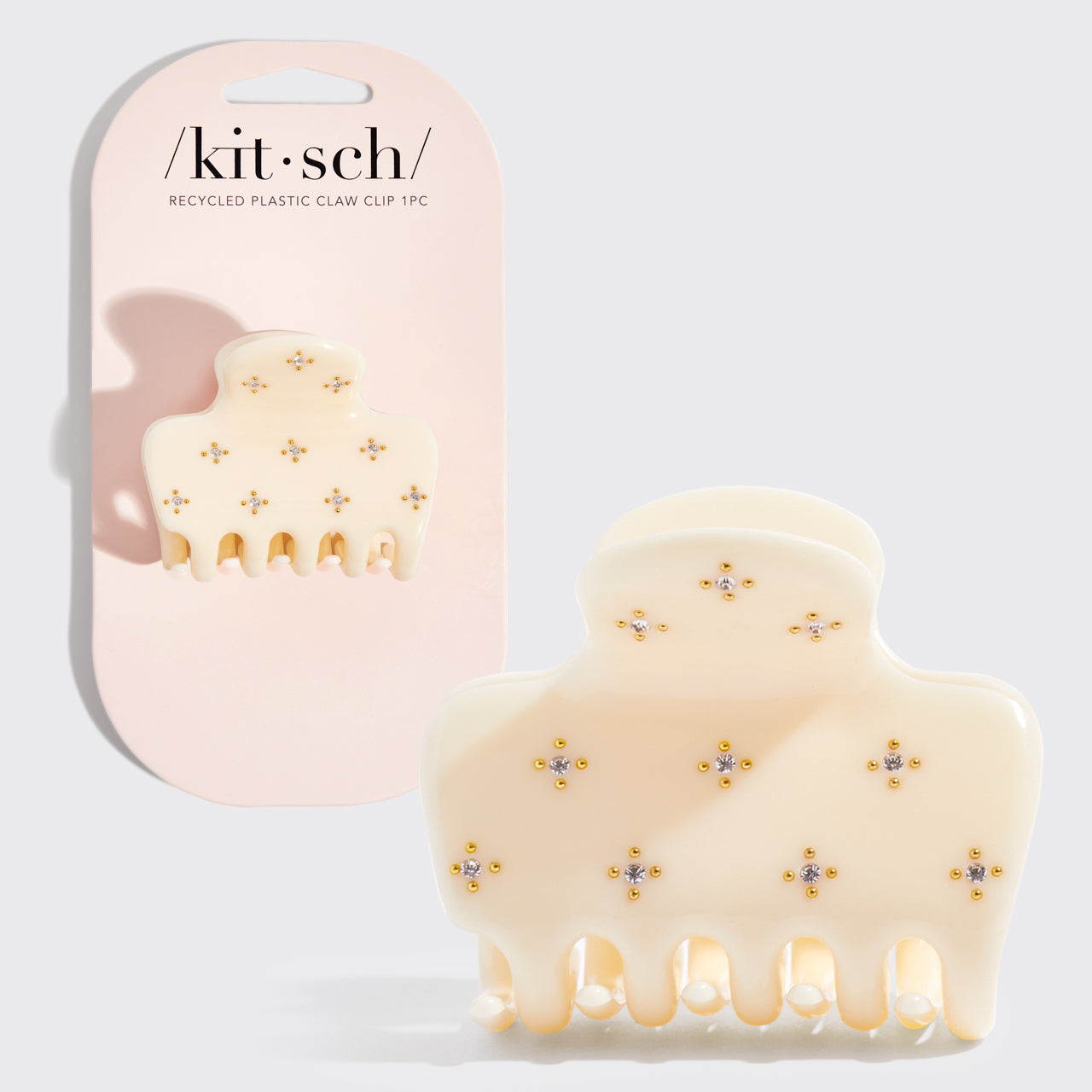 Clip Nube con pedrería - Marfil