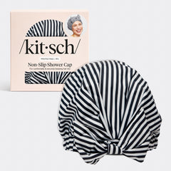 Luxe douchemuts van gerecycled polyester - Streep