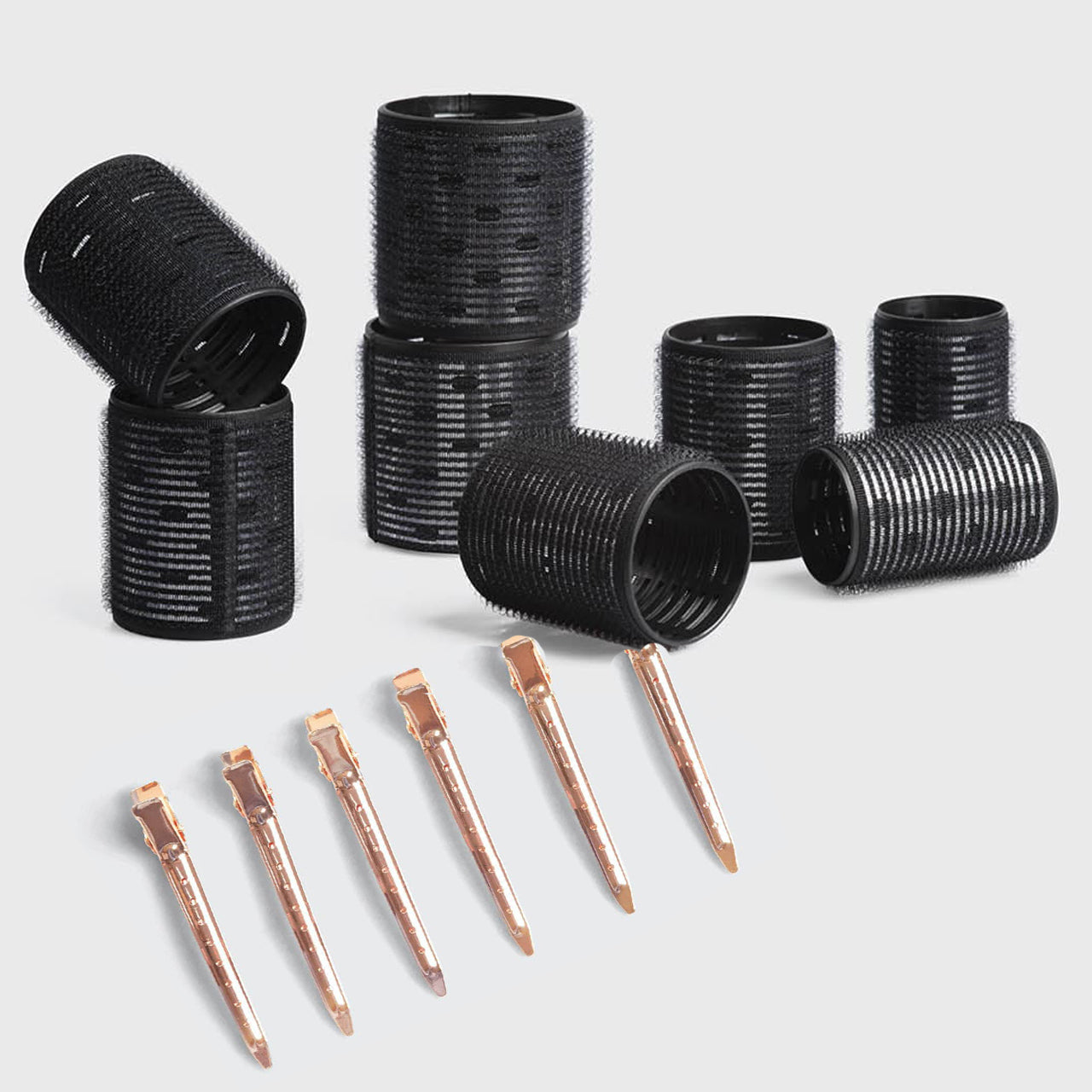 Hårrullar + Styling hårklämmor Bundle