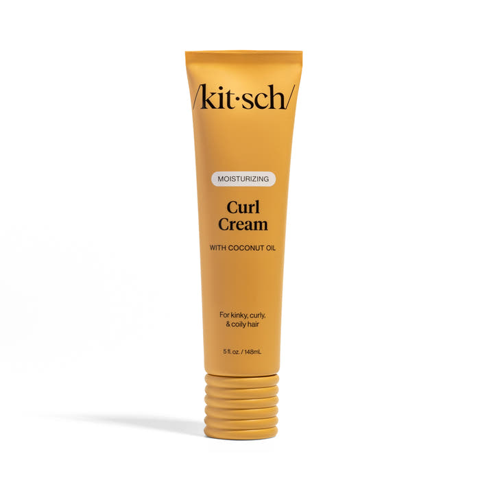 KITSCH Moisturizing Curl Cream with Coconut Oil, 5 fl. oz. / 148mL tube for kinky, curly & coily hair, on a white background