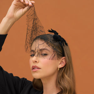 Spiderweb Veil Headband