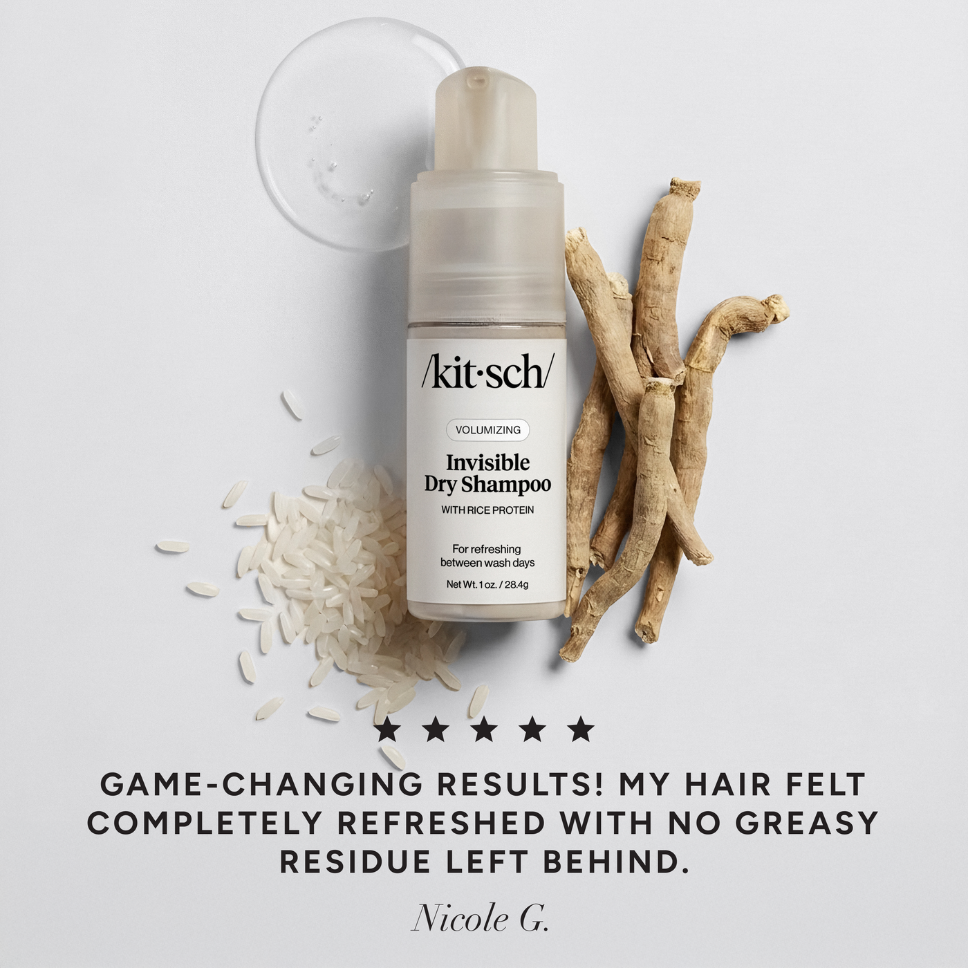 Volumisierendes Reisprotein-Trockenshampoo - Unsichtbar 28.4gr