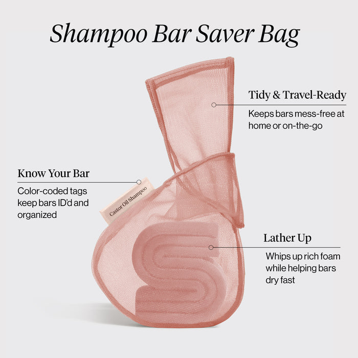 Castor Oil Shampoo Bar Saver Bag