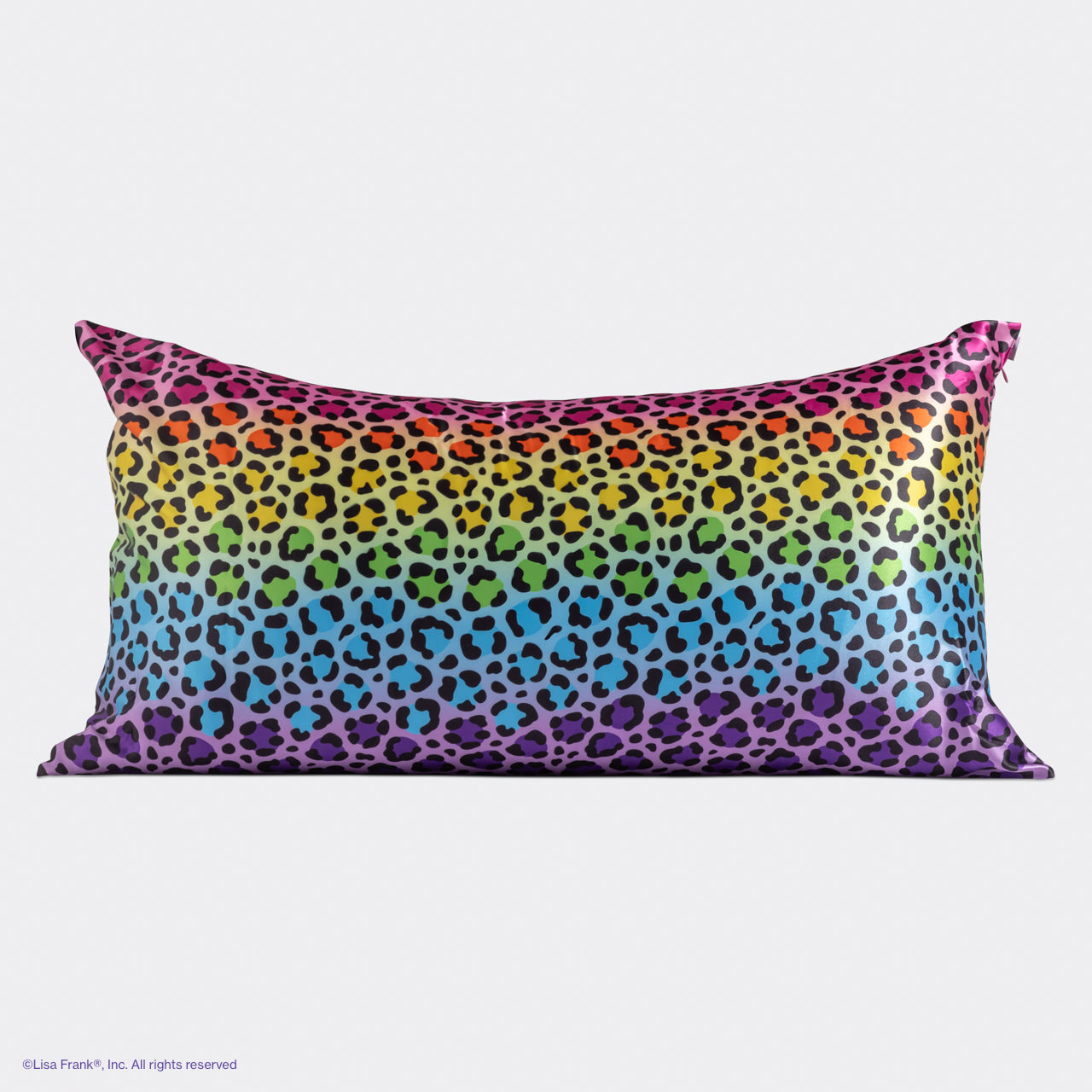 Lisa Frank x Kitsch King Satin Pillowcase in Rainbow Leopard - King