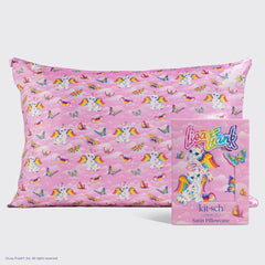 Lisa Frank x Kitsch Taie d'oreiller en satin Angel Kitty™