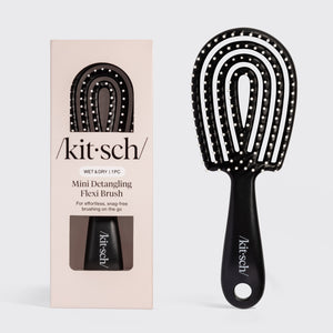 Black Detangling Flexi Brush - Mini