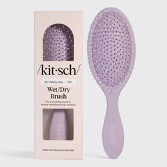 Spazzola viola tenue per capelli bagnati e asciutti