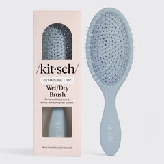 Spazzola blu polvere per capelli bagnati e asciutti