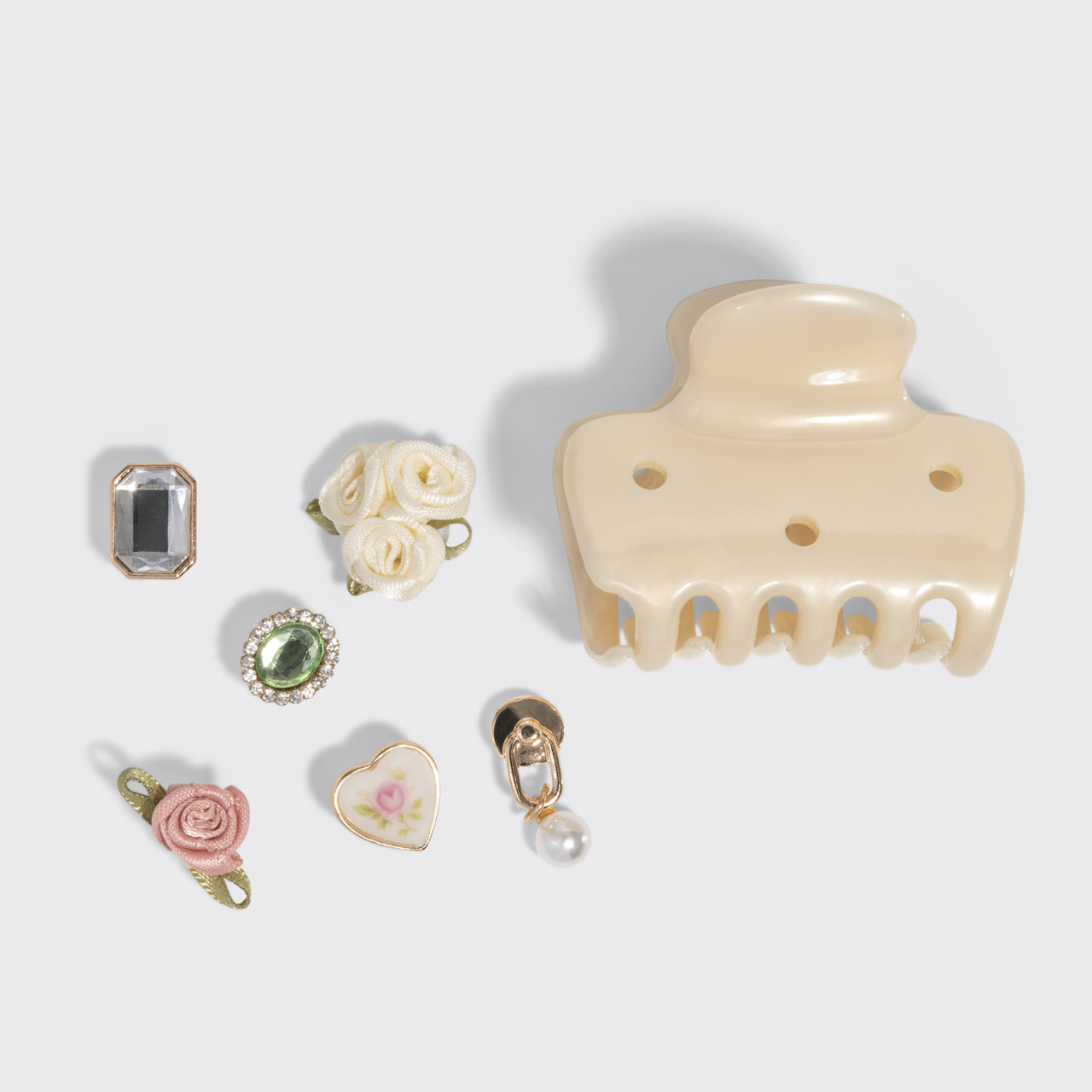 KitschPop™️ Cloud Clip & Charms in Pearlized Cream