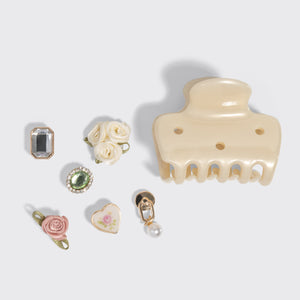 KitschPop™️ Cloud Clip & Charms in Pearlized Cream