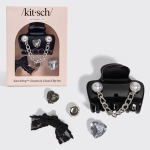 KitschPop™️ Cloud Clip & Charms in Vintage Black