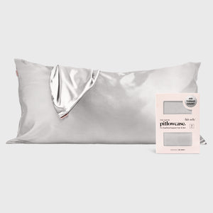 Taie d'oreiller King Satin - Silver