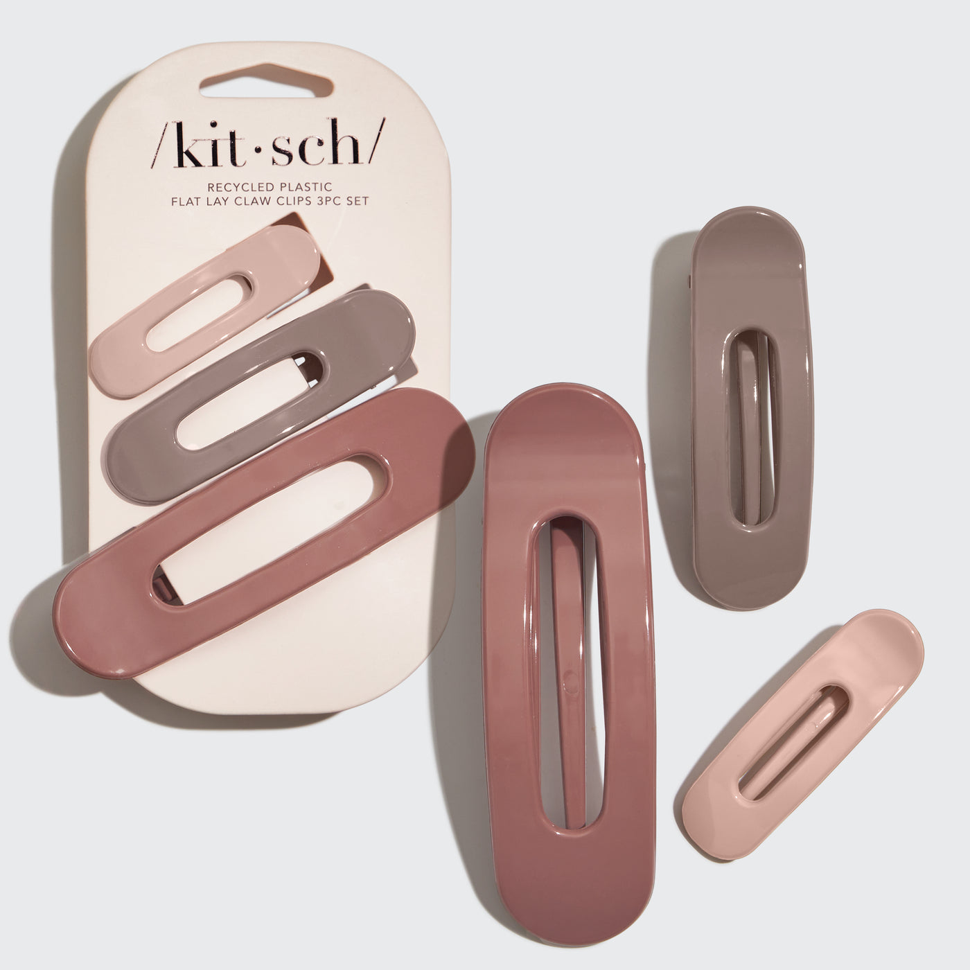 Terracotta Flat Lay Claw Clips 3pc Set