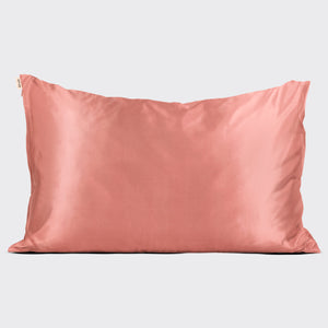 Taie d'oreiller en satin - Terracotta