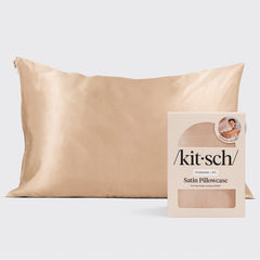 Funda de almohada de satén - Champán
