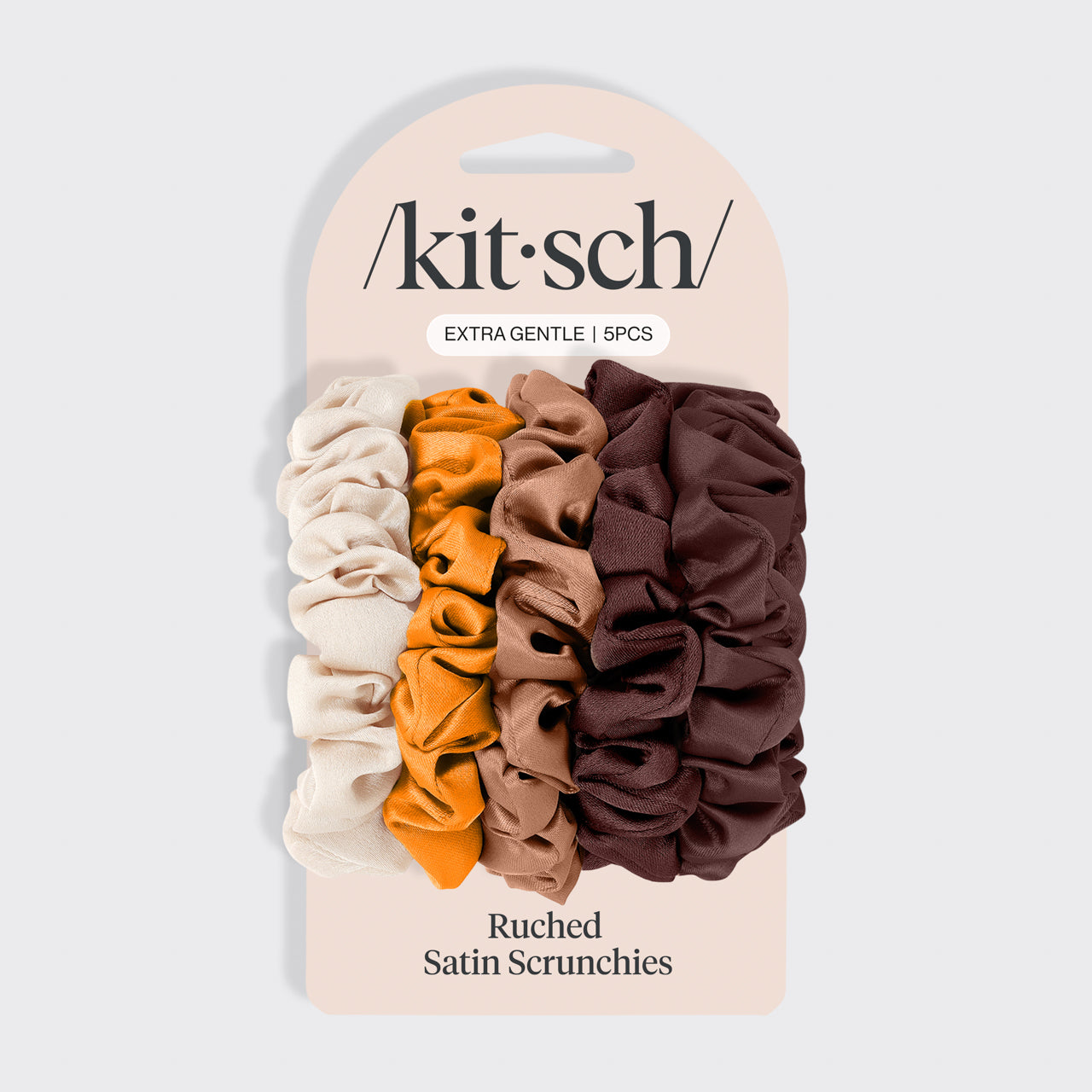 Satin Petite Scrunchies 5-dels set - Sedona