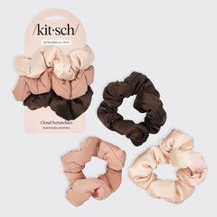 Scrunchies i återvunnet tyg - 3 delar - Rosewood