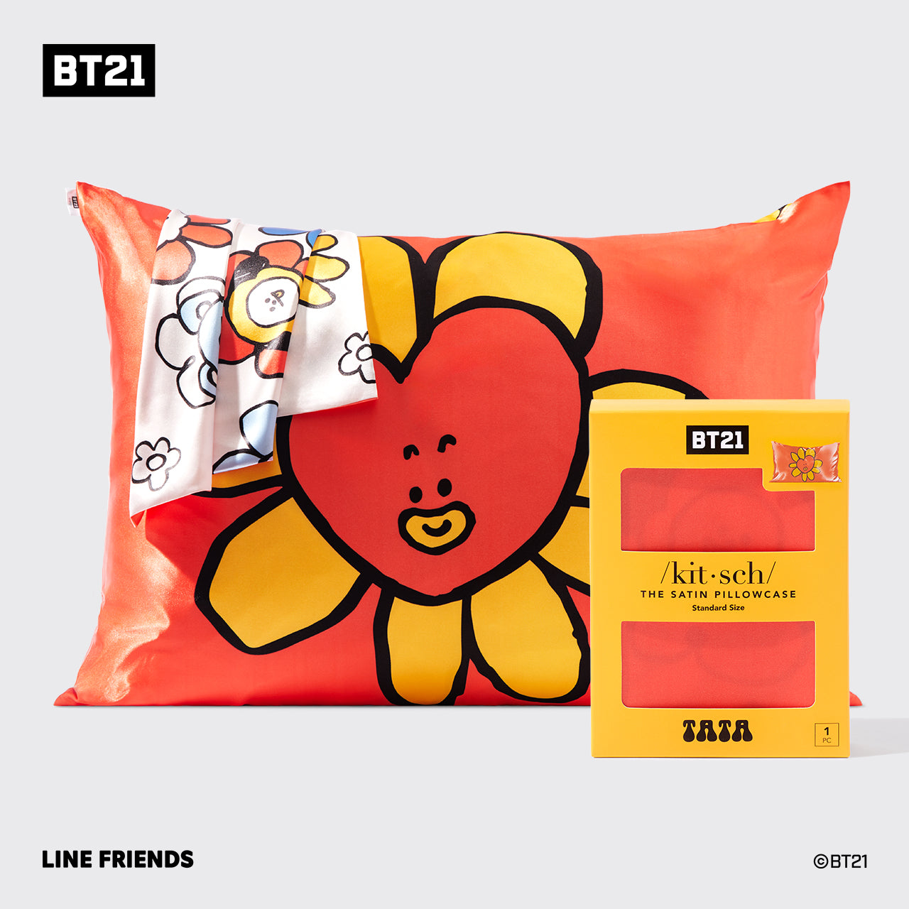 Satin-Kissenbezug Kitsch x BT21 - TATA