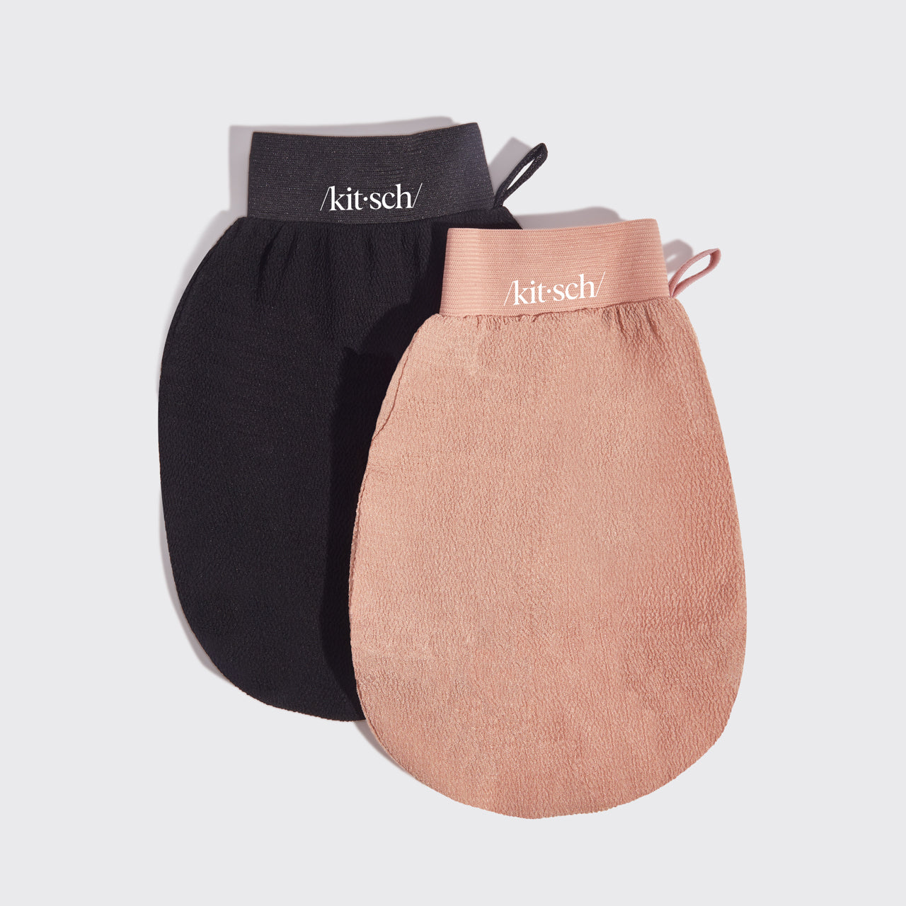 Exfolierande handske 2 st - Svart & Terracotta