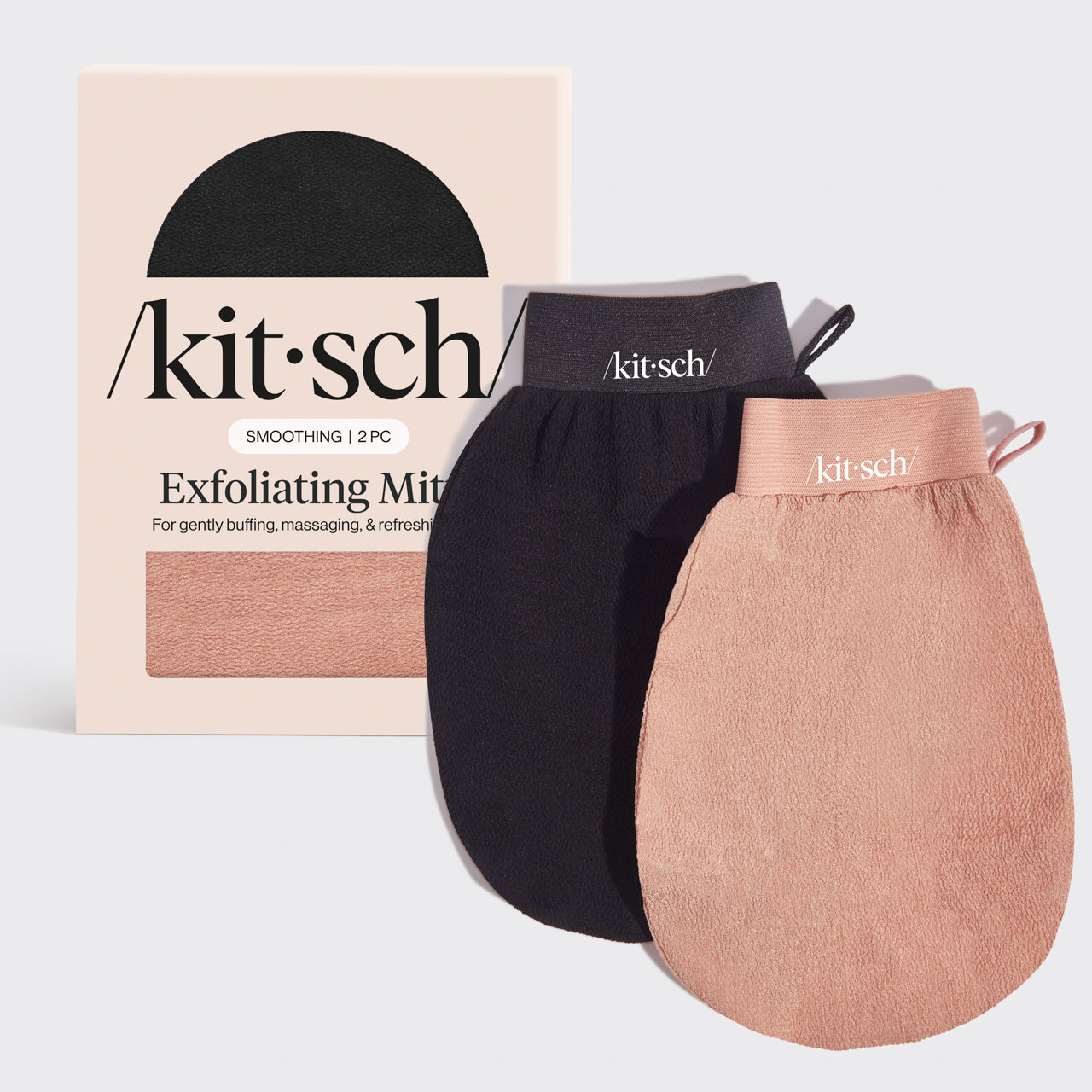 Exfolierande handske 2 st - Svart & Terracotta