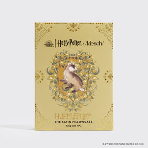 Harry Potter x Kitsch Funda de Almohada de Satén - Hufflepuff