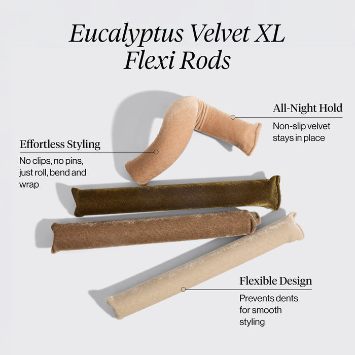 Eucalyptus XL Velvet Flexi Rods 4 st uppsättning