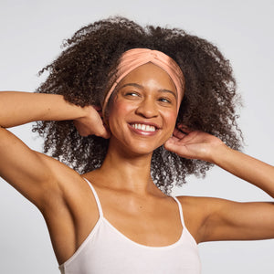 Stretchy Twist Hoofdbanden 2delige Set - Rozenhout