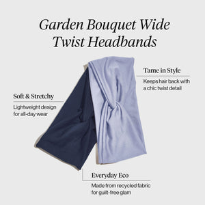 Garden Bouquet Breda Twist-pannband 2 st Set