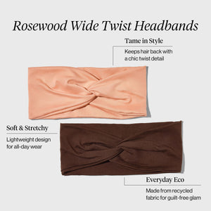 Rosewood breda snodda pannband 2 st Set