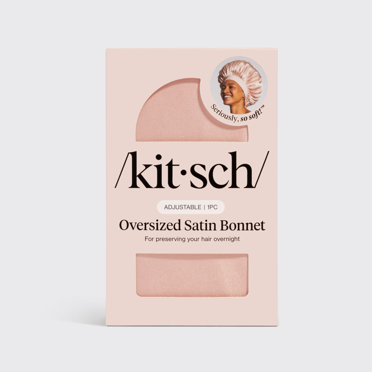 Justerbar överdimensionerad satinmössa - Blush