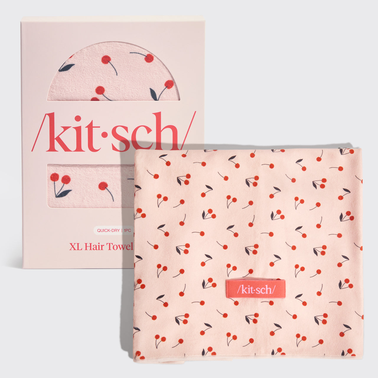 Toalla XL con estampado de cerezas