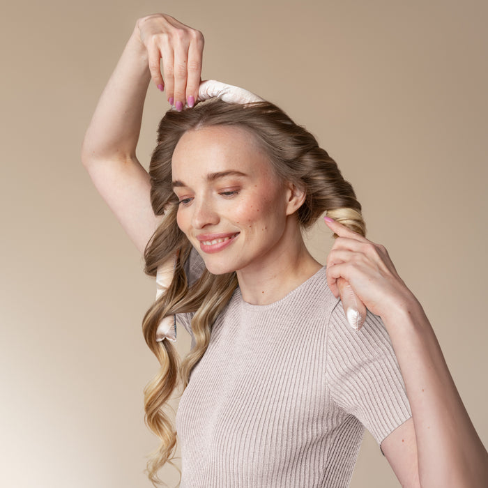 Sunset Tie Dye Satin Värmelös Locktång