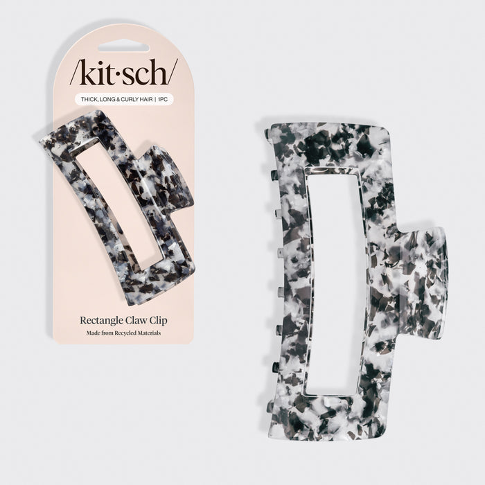 Jumbo klossklämmor med öppen form - svart marmor