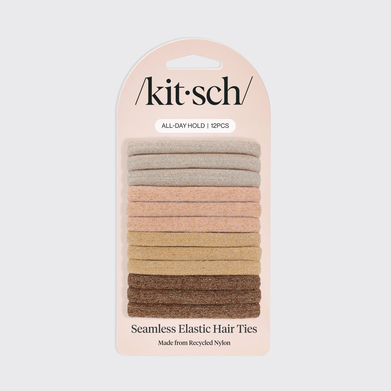 Set di 12 elastici glitterati neutri