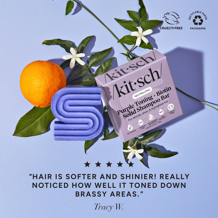 Lila Toning Shampoo Bar für farbbehandeltes und graues Haar