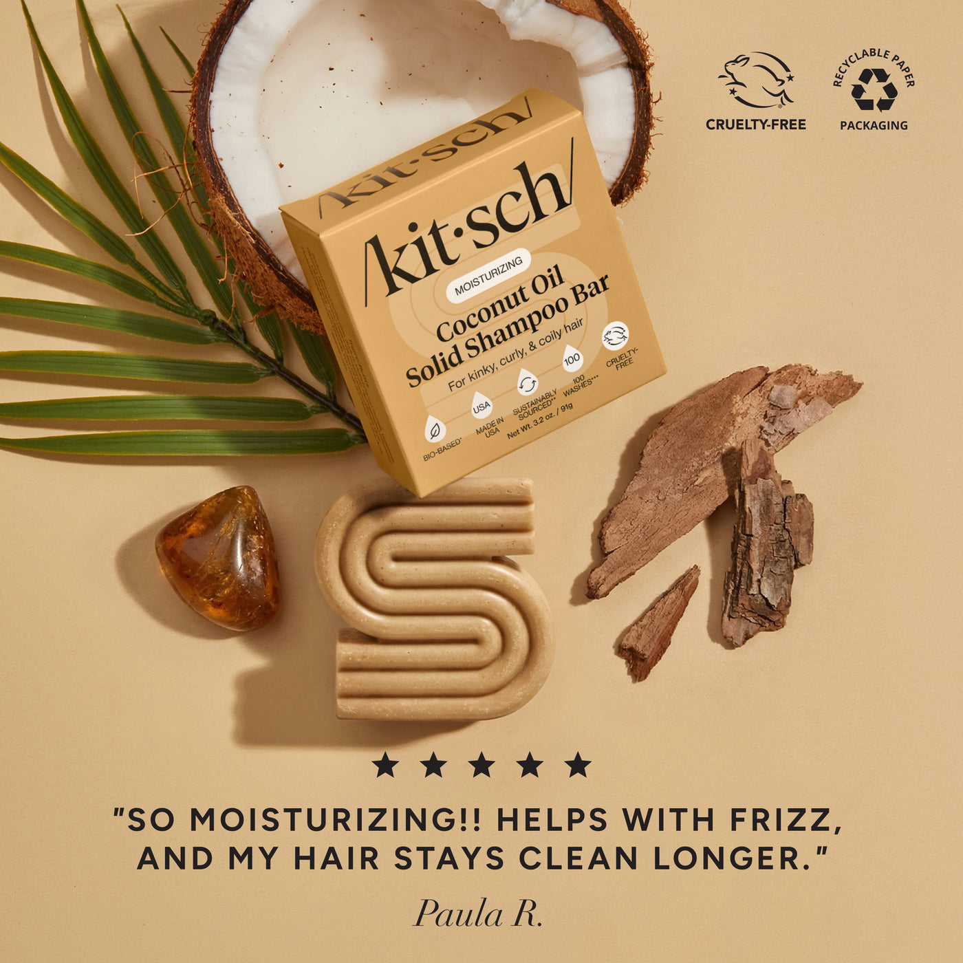 Coconut Oil Shampoo Bar - 5 star customer review