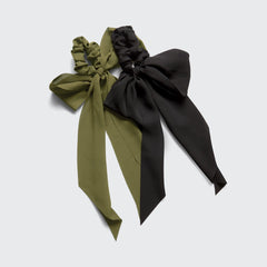 Set med scarf och scrunchie i crepe - 2 delar - Moss